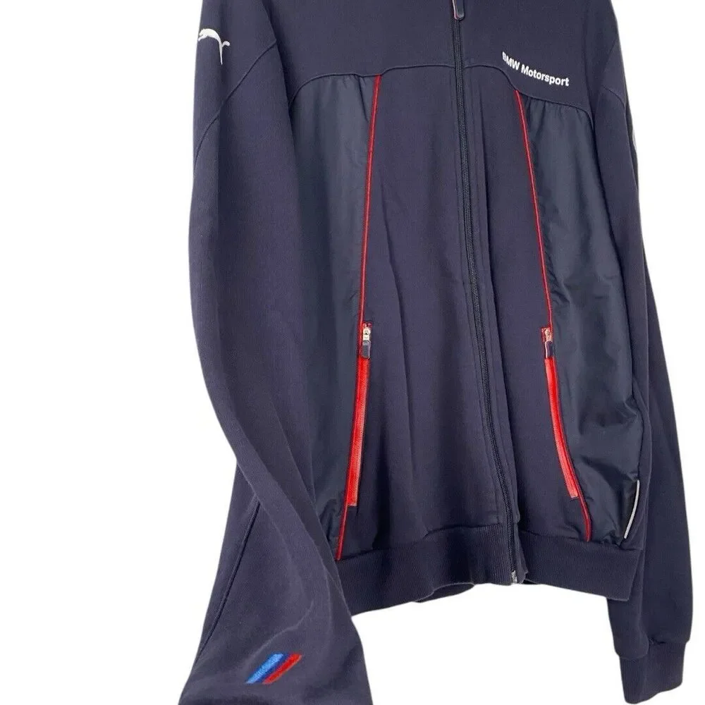 Puma BMW Motorsport‎ Street Woven Jacket  Blue Men Full Zip Size M WP161